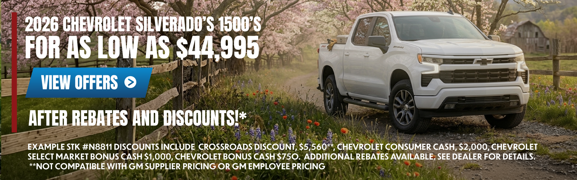 2026 CHEVY SILVERADO 1500'S